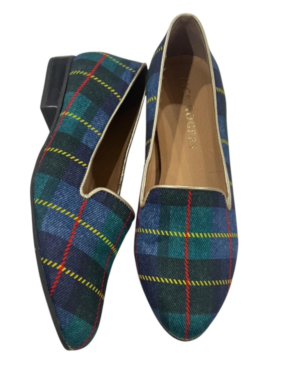 NEW Jack Rodgers Ginny Plaid Loafer Shoes Women's Size 7.5